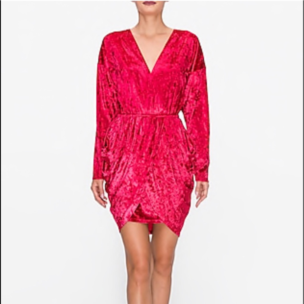 Endless Rose dress, red velour Size Small